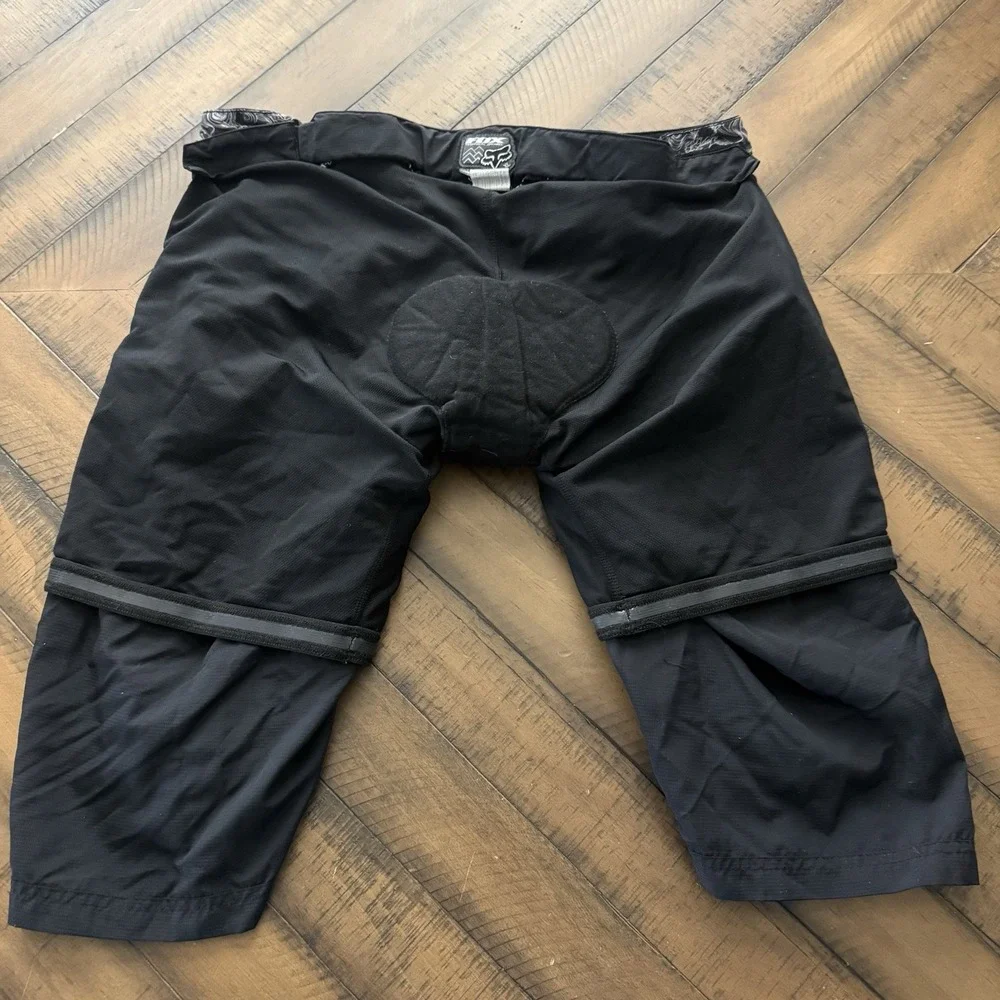 Fox Racing Shorts Black Padded Adjustable‎ Ripstop Biker - Picture 15 of 15